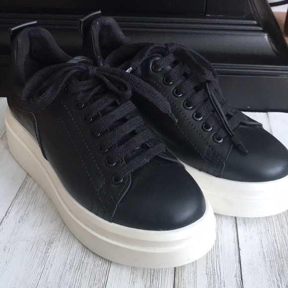 NWOT Zara leather platform sneakers - Picture 6 of 10